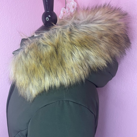 🧥Sam Edelman Olive Winter Coat with Faux Fur 🧥 - Picture 5 of 15